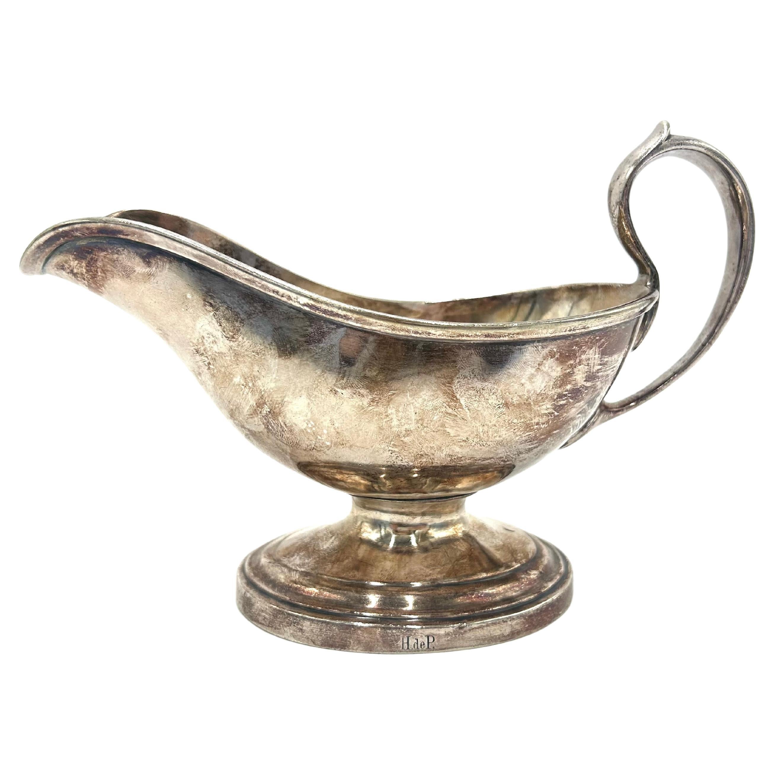 Silver plated sauce boat