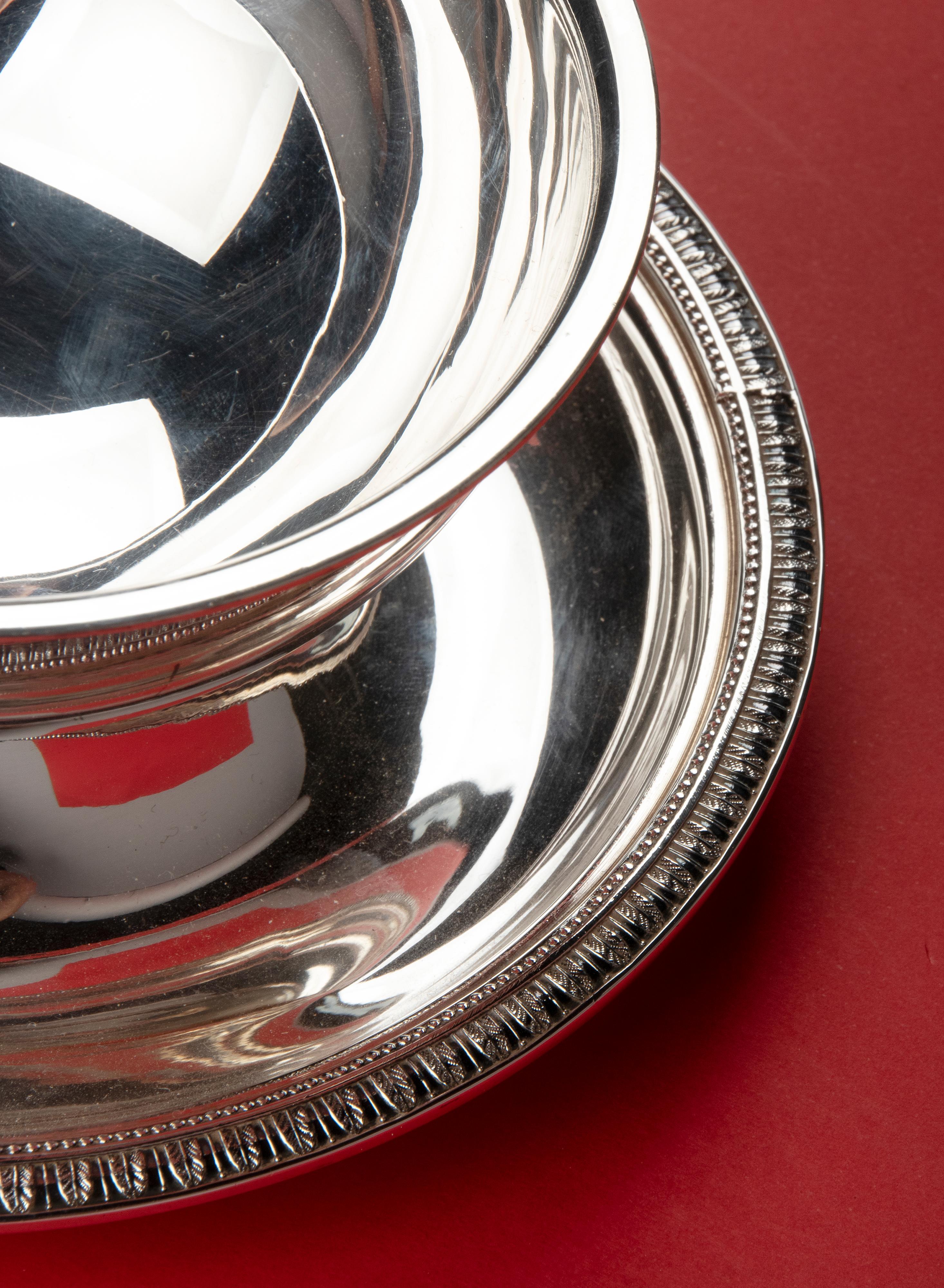 Salsera plateada de Christofle Modelo Malmaison Chapado en plata en venta