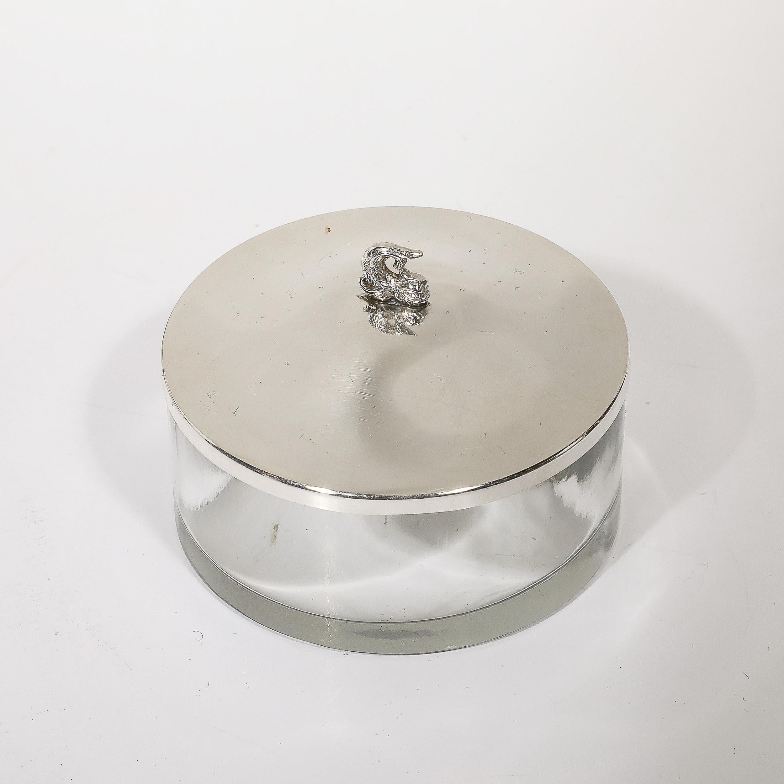 Silver Plated Scalloped Edge Caviar Dish by Plasait 6