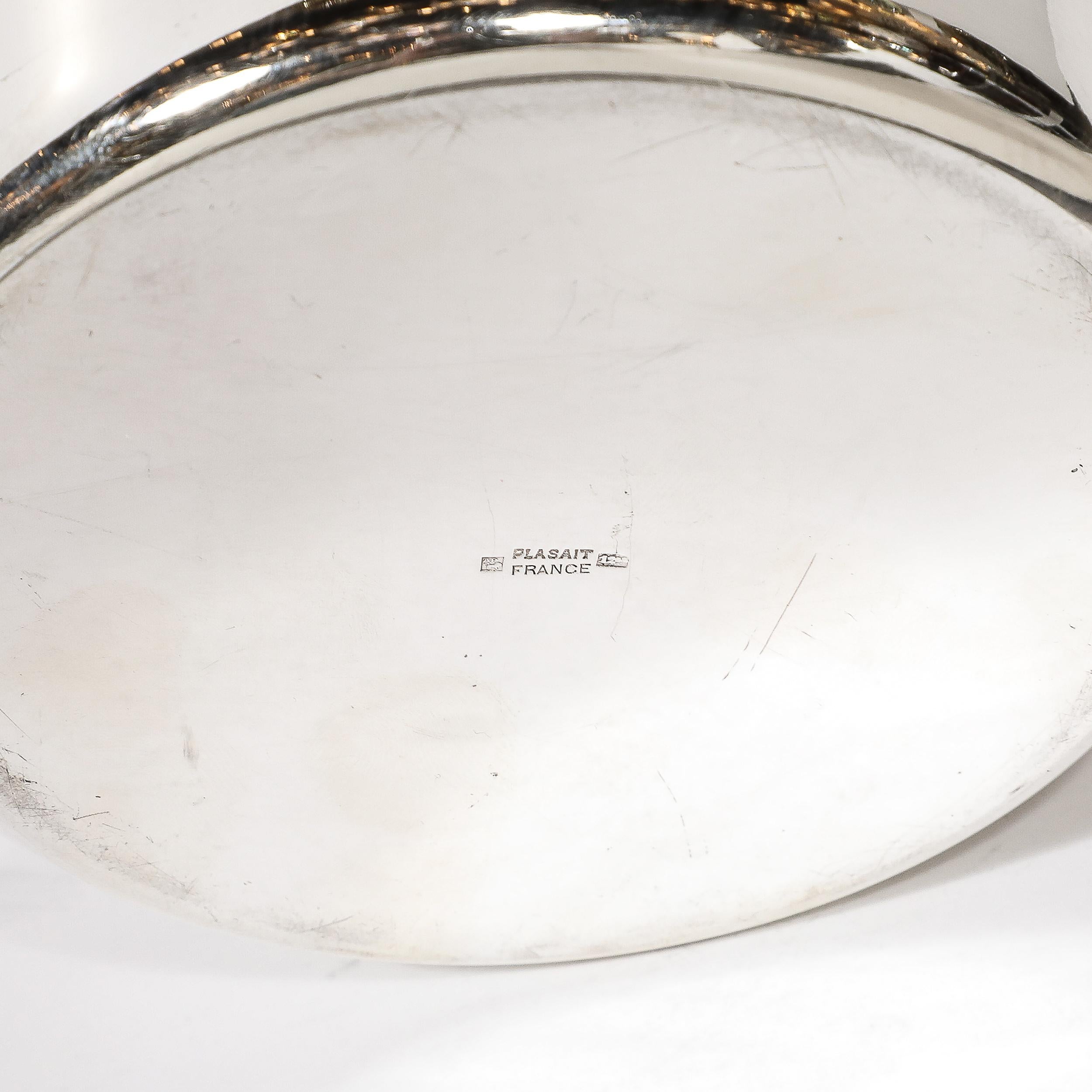 Silver Plated Scalloped Edge Caviar Dish by Plasait 8