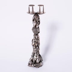 Silver Plated Seashell Candlesticks