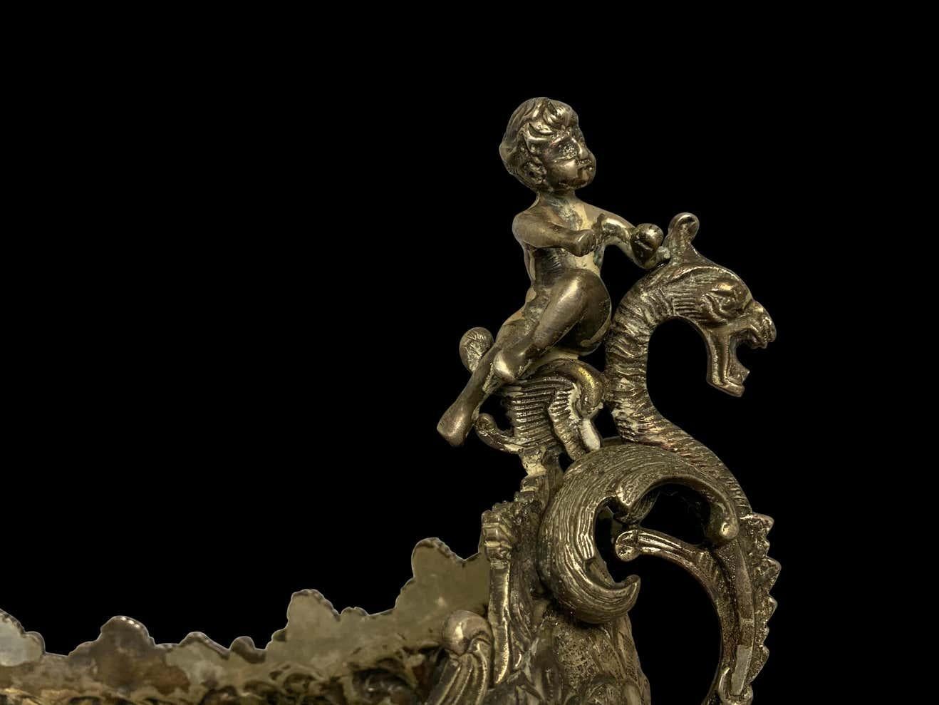 Silver-Plated Serveware, Venetian Gondolas, 20th Century For Sale 4