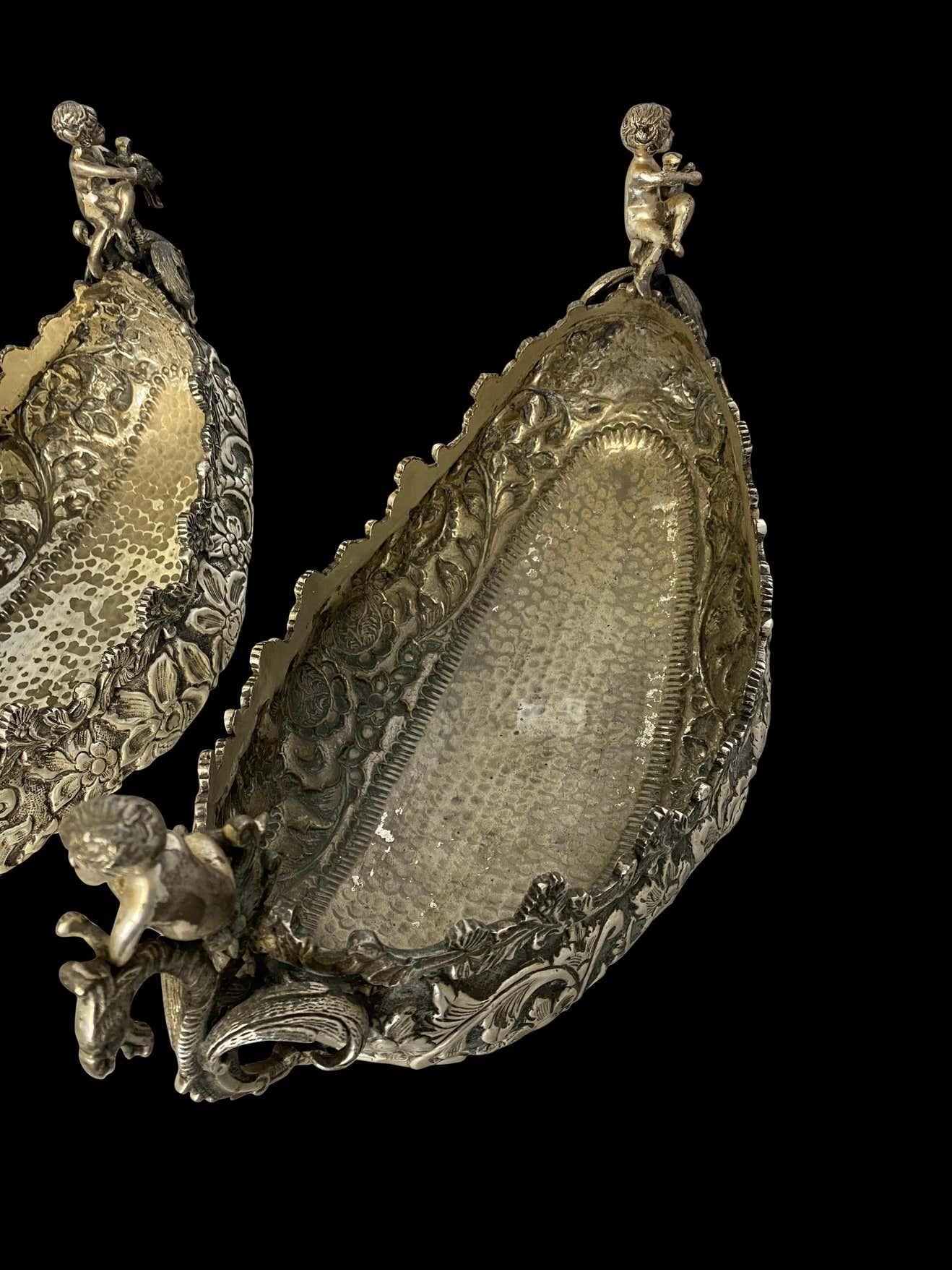 Silver-Plated Serveware, Venetian Gondolas, 20th Century For Sale 10
