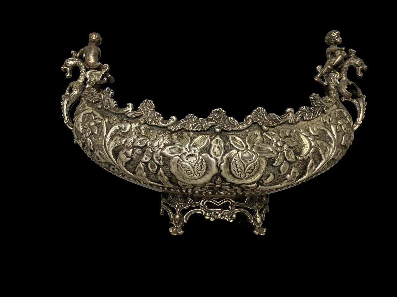 Silver-Plated Serveware, Venetian Gondolas, 20th Century For Sale 3