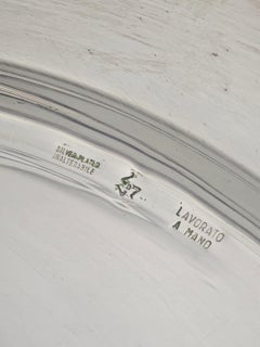 Plato para Aperitivos Plateado Redondo 5 Sectores Vidrio Mediados de Siglo 70