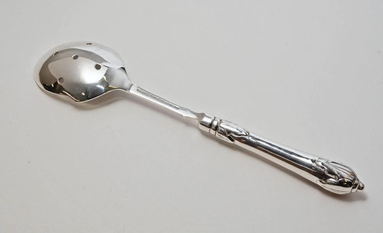 silver plated sheffield england serving spoon