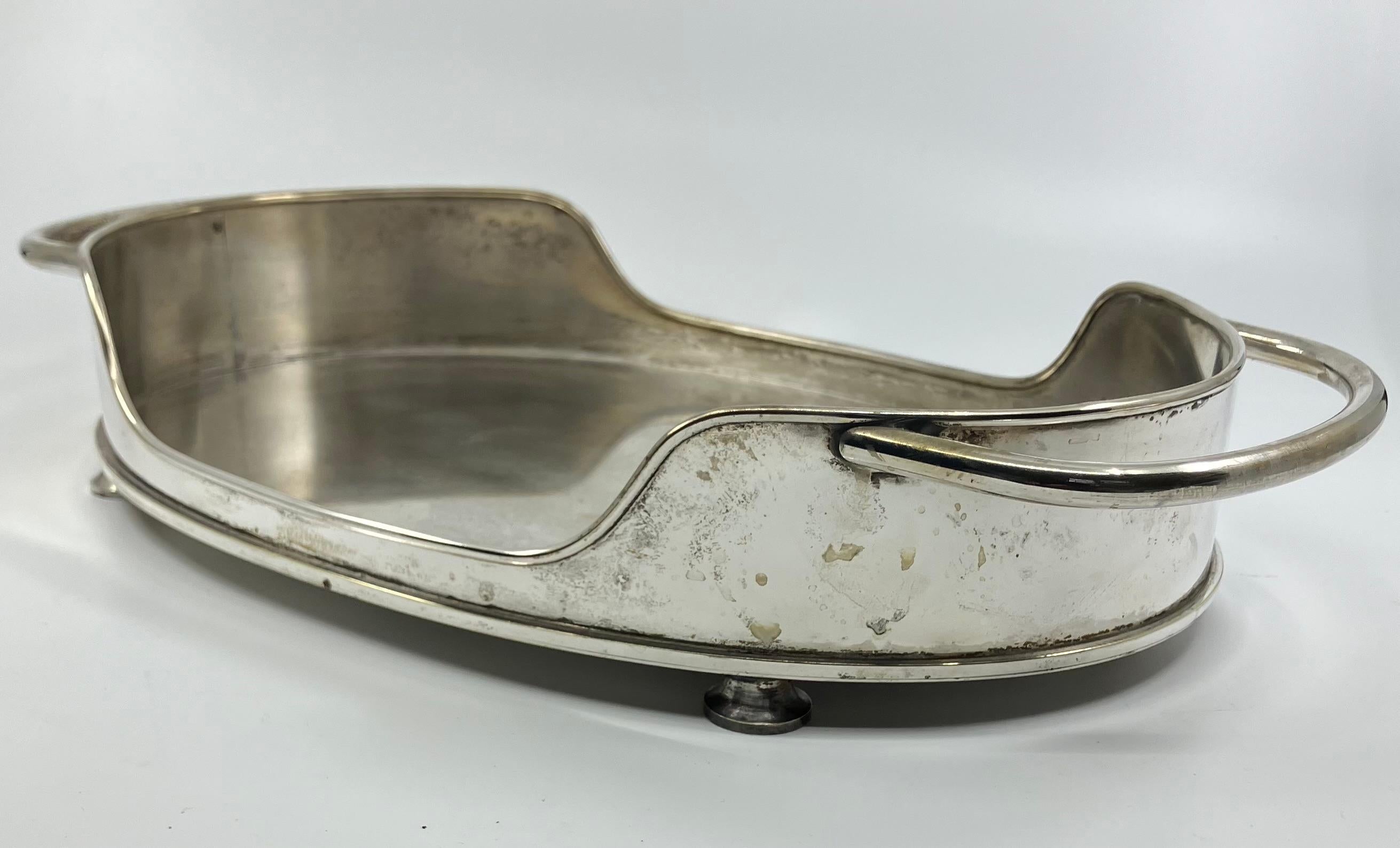 Silver Plated Serving Tray For Sale 3