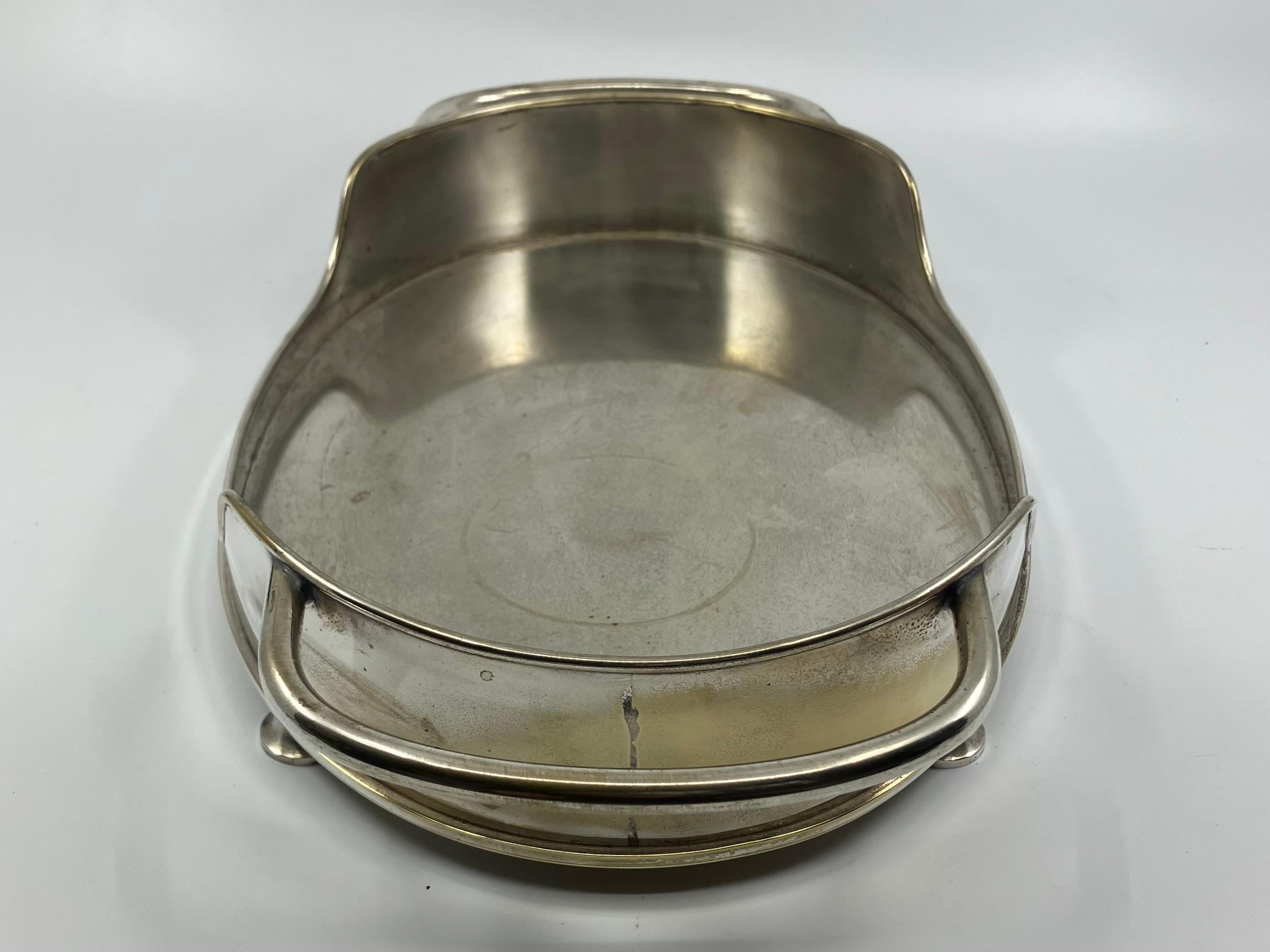 Silver Plated Serving Tray For Sale 5