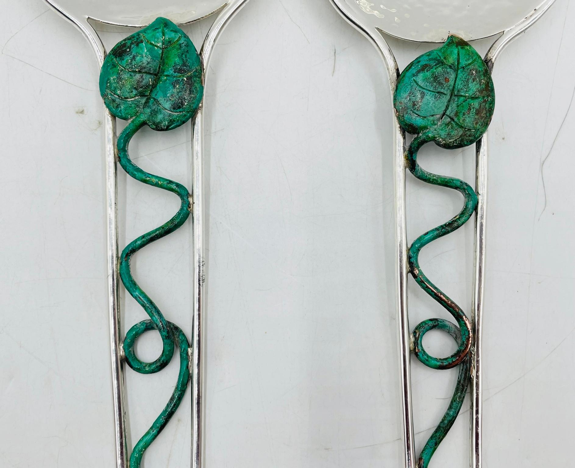 Utensili da portata placcati in argento di Emilia Castillo, Messico, anni '80 in vendita 5