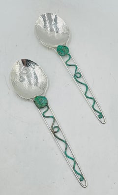 Silver-Plated Serving Utensils by Emilia Castillo, Mexico 1980's