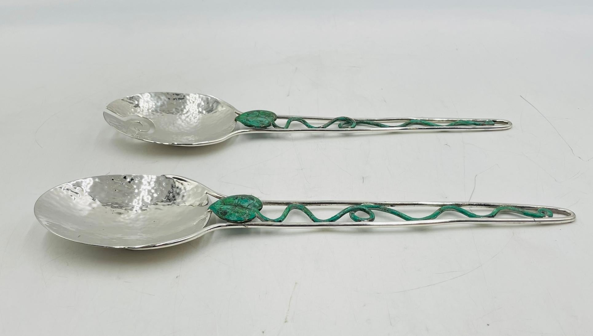 Americano Utensili da portata placcati in argento di Emilia Castillo, Messico, anni '80 in vendita