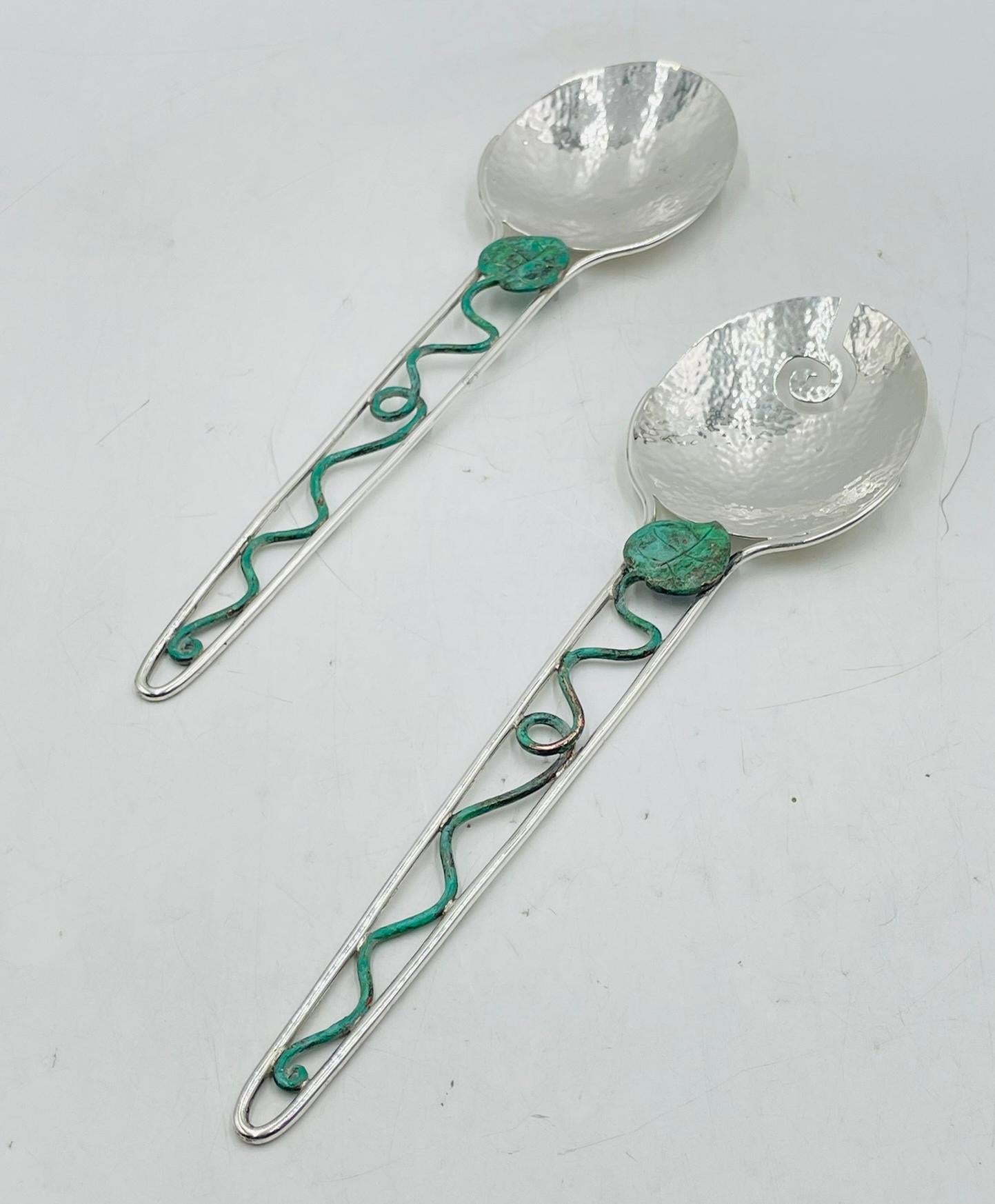 Placcato Utensili da portata placcati in argento di Emilia Castillo, Messico, anni '80 in vendita