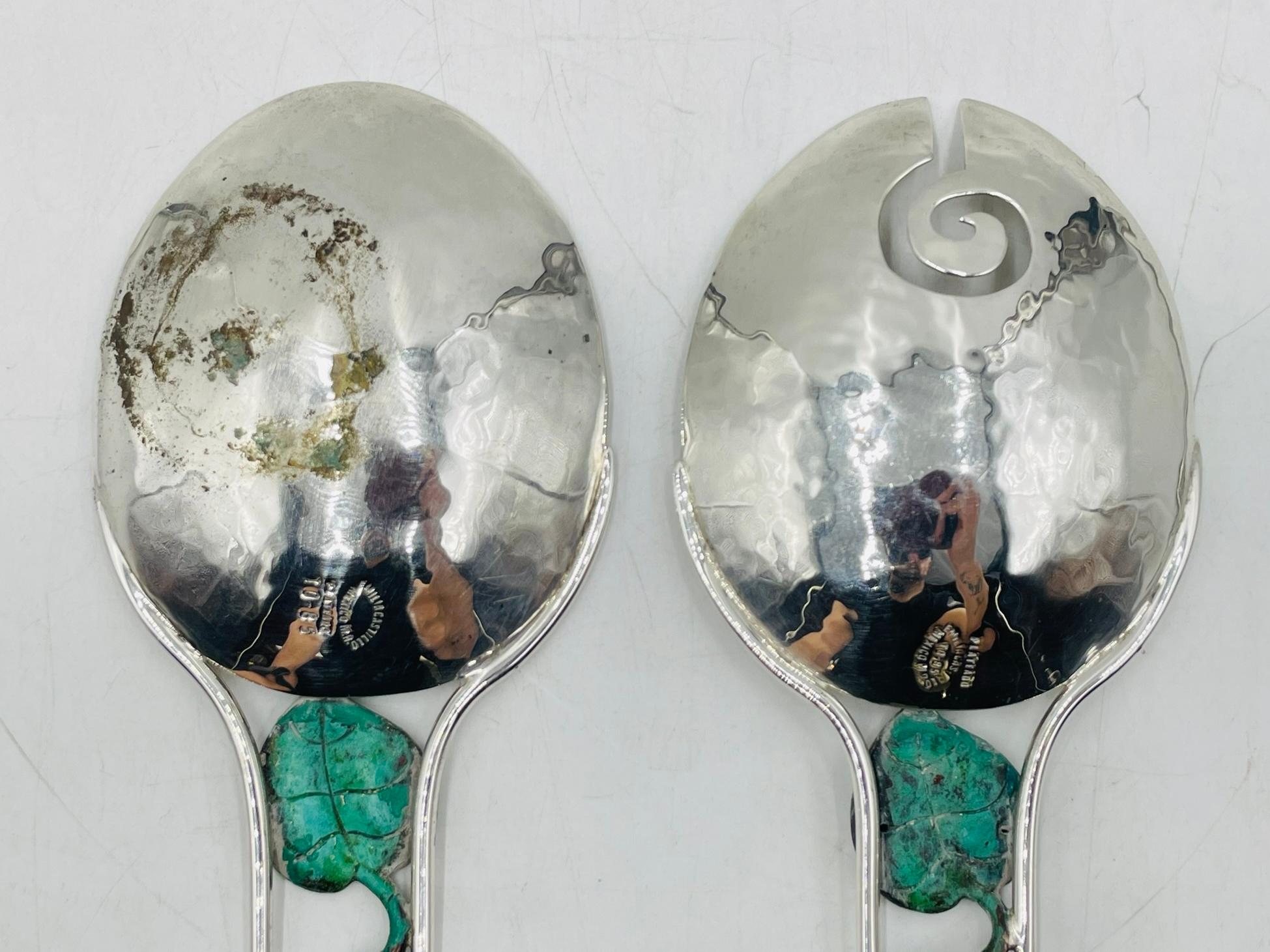 Argento Utensili da portata placcati in argento di Emilia Castillo, Messico, anni '80 in vendita