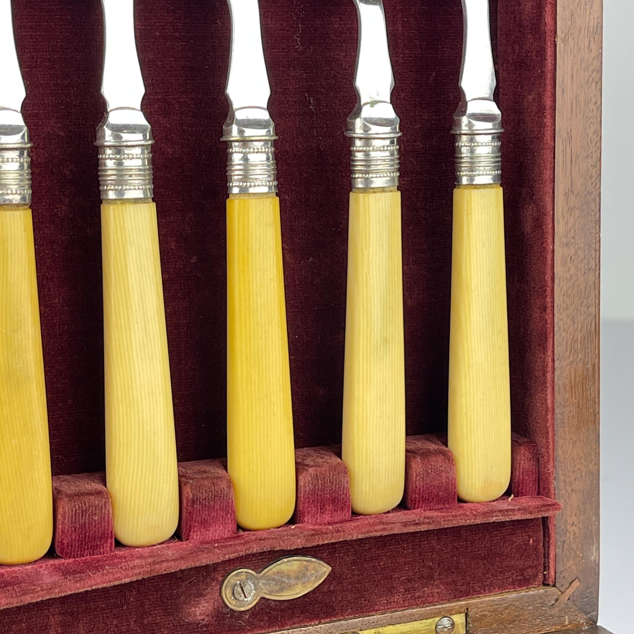 Silver Plated Set Fish Knifes & Forks for 12 people, Sheffield England, 1910s For Sale 8