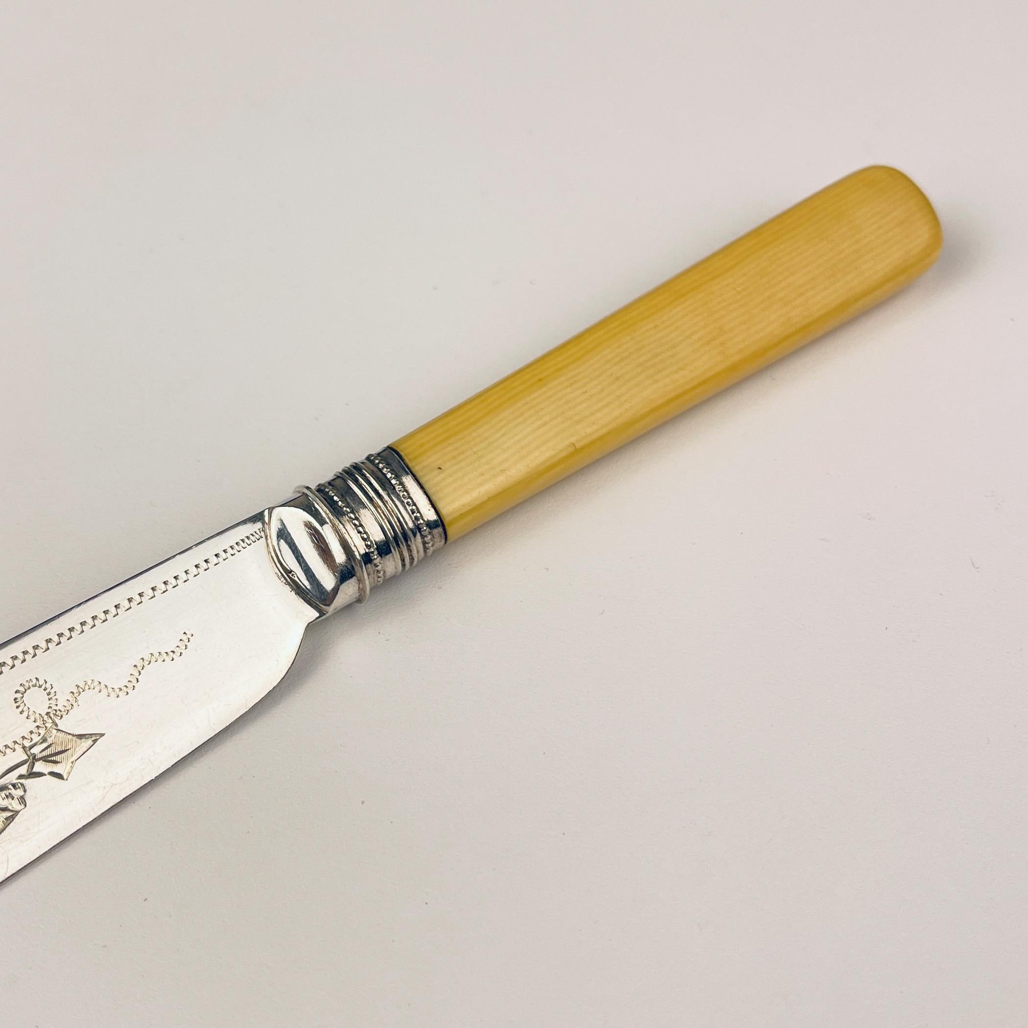 Silver Plated Set Fish Knifes & Forks for 12 people, Sheffield England, 1910s For Sale 13
