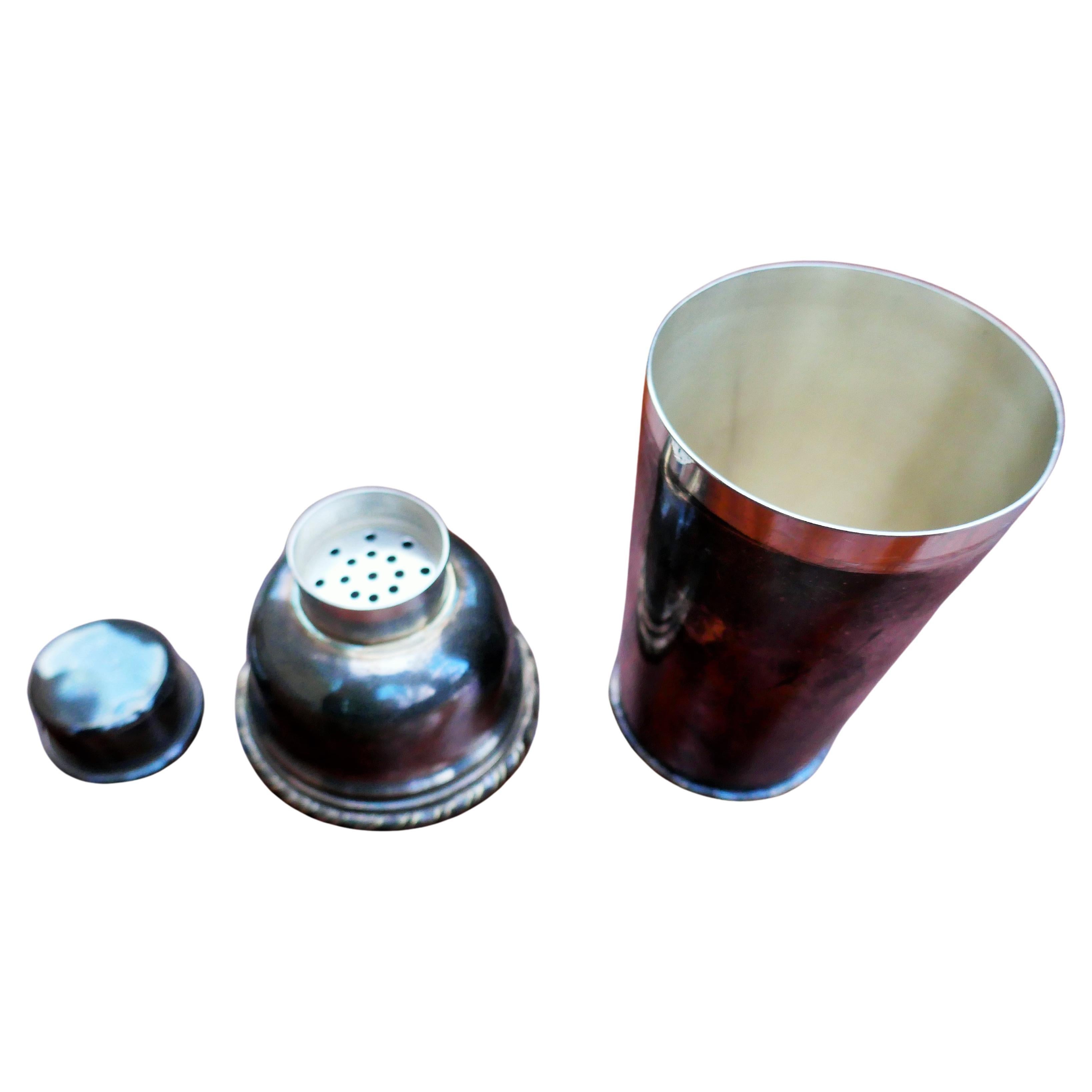 Coctelera plateada, cubitera y pinzas para hielo en venta 2