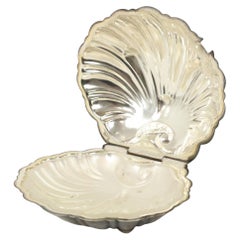 Silver-Plated Shell Butter Dish Caviar Holder Made in England