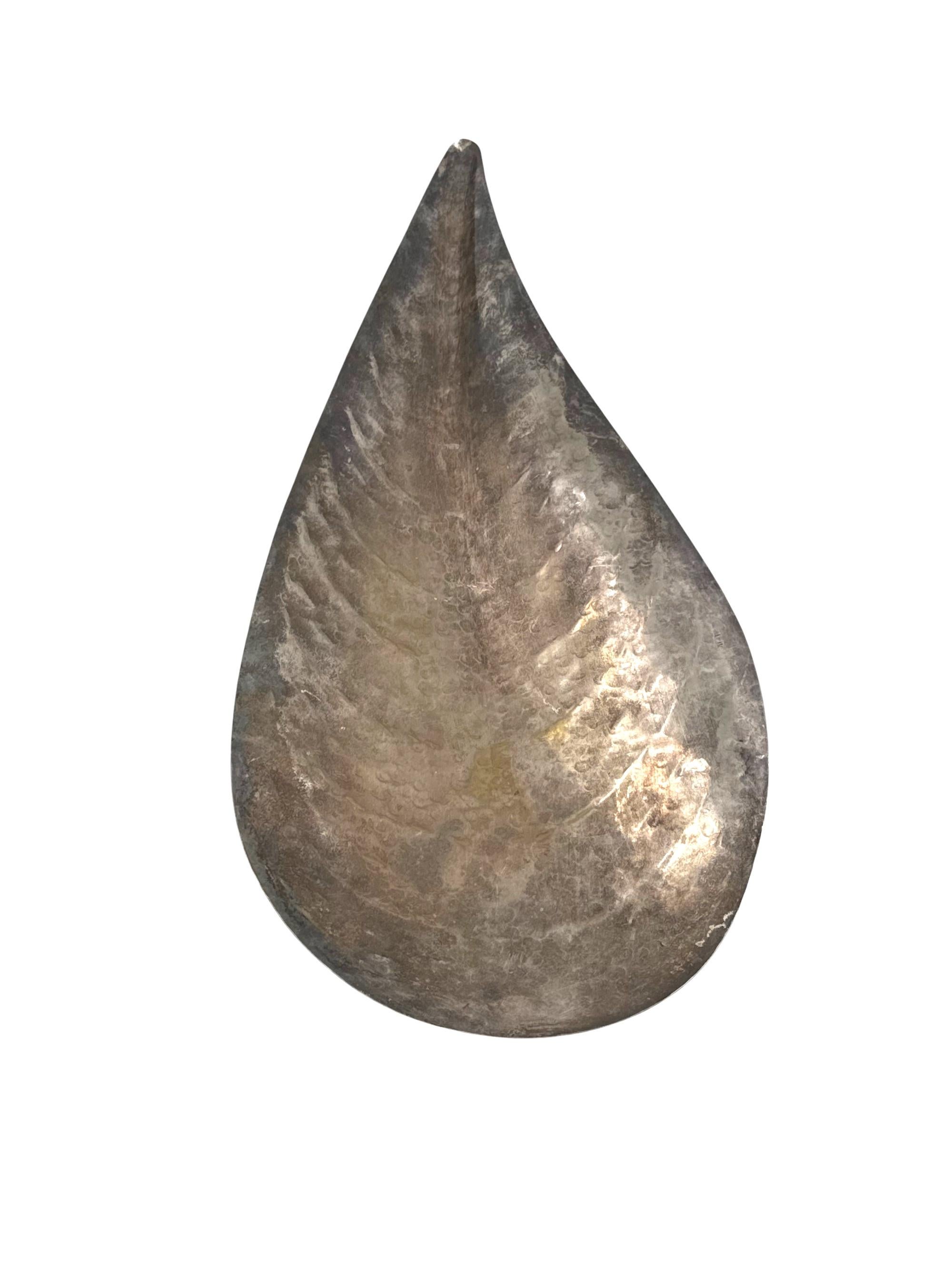 Grande ciotola/centrotavola a forma di conchiglia placcata in argento, Renato Raddi, Italia anni '70 in vendita 5