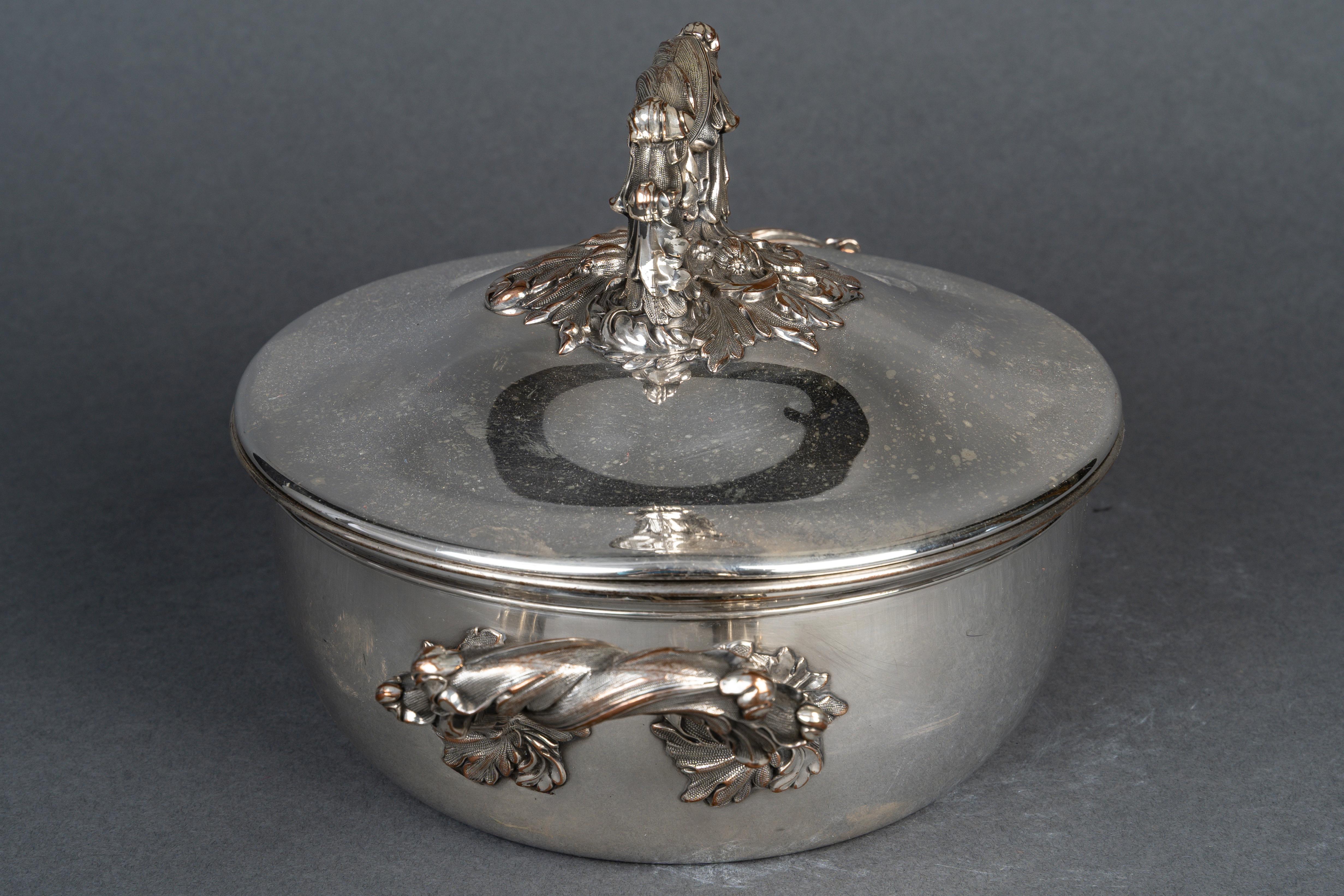 Français Soupière en argent, 19e siècle, période Napoléon III. en vente