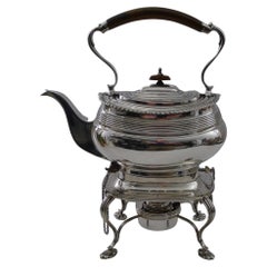 Antique Silver Plated Spirit Kettle on Stand - Mappin & Webb