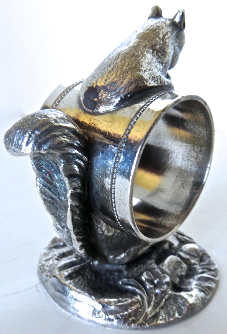 napkin squirrel silver ring victorian figural circa plated 1880 want