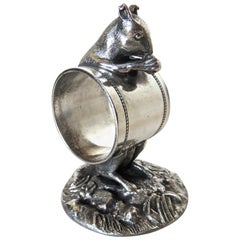 Antique Silver Plated "Squirrel" Figural Napkin Ring, Victorian, circa 1880