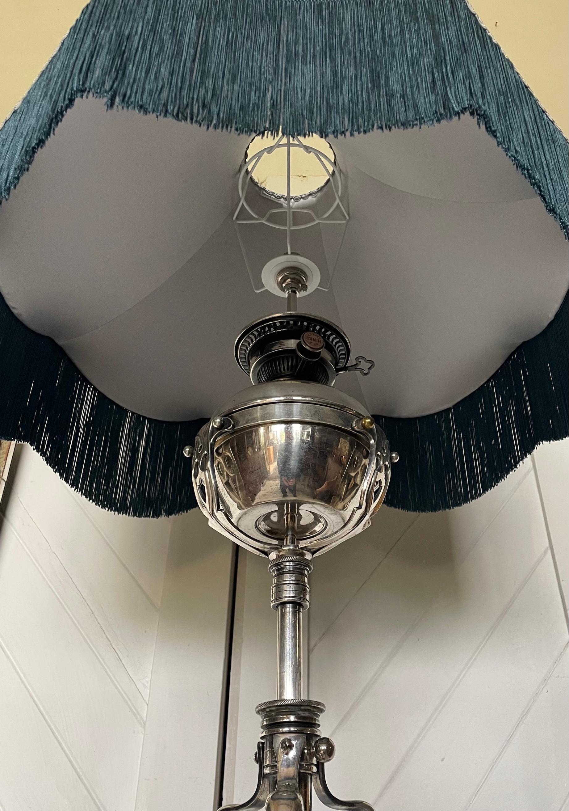 Silver Plated Standard Lamp For Sale 2