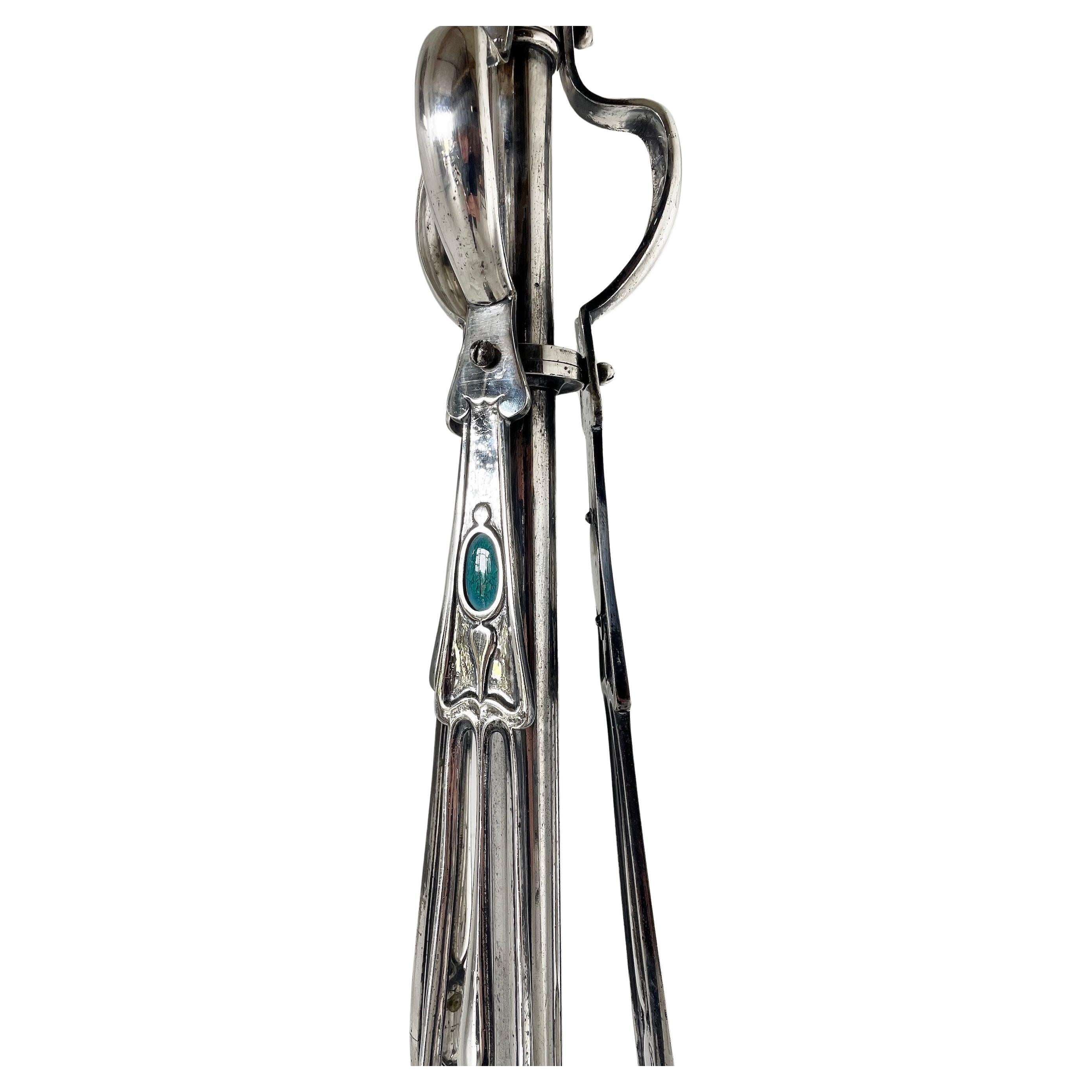 Lampada standard placcata in argento