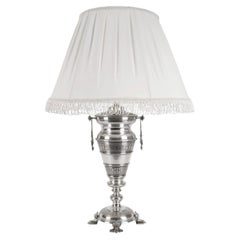 Silver Plated Table Lamp, Henniger & Co., Germany, Berlin, End of 19th Century