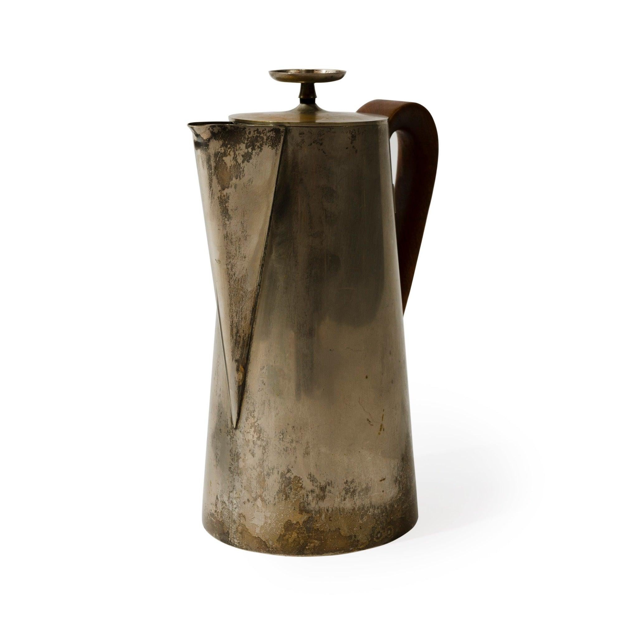 Americano Teiera placcata in argento di Tommi Parzinger per Dorlyn Silversmiths in vendita