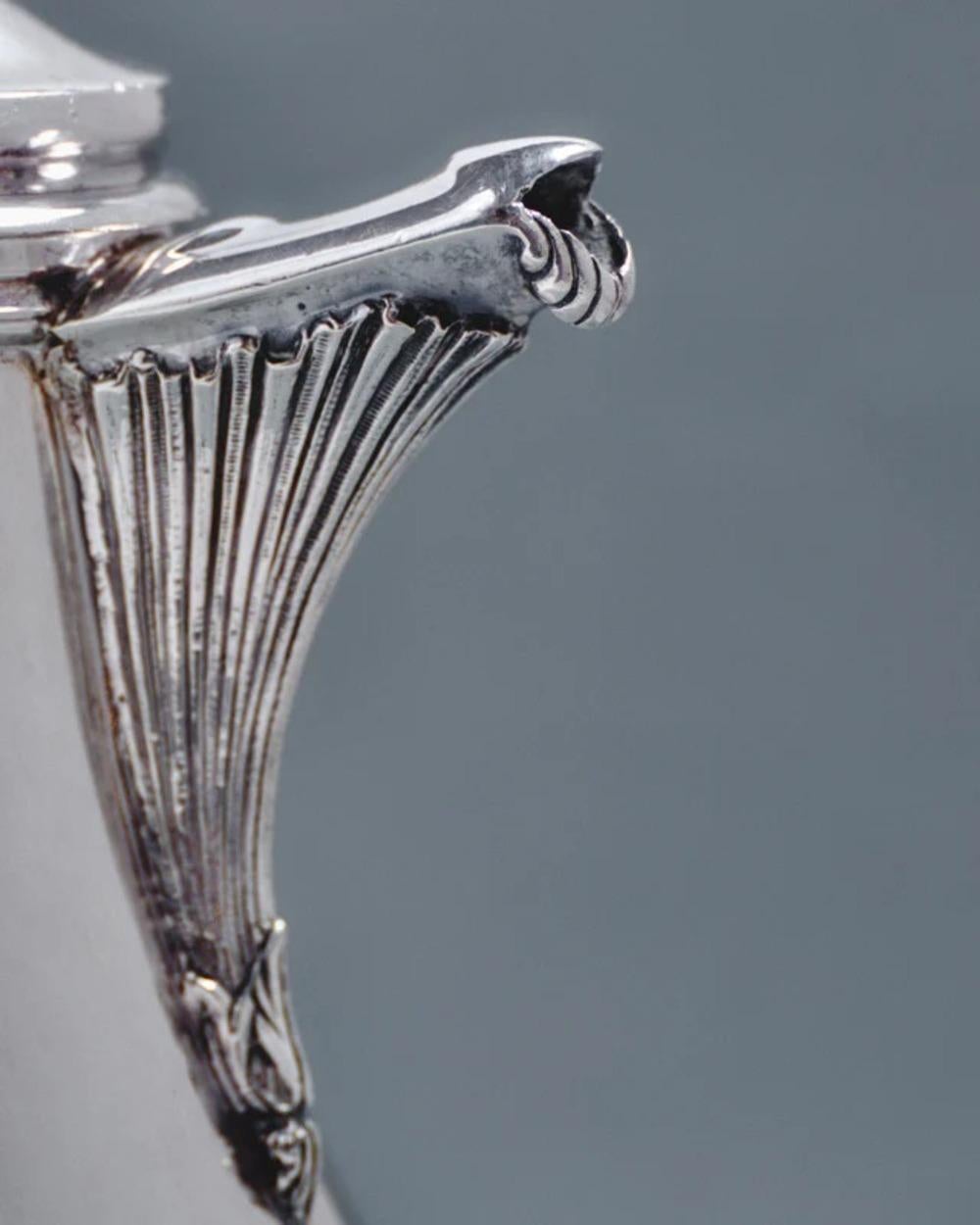 Versilberte Teekanne von Christofle (19. Jahrhundert) im Angebot