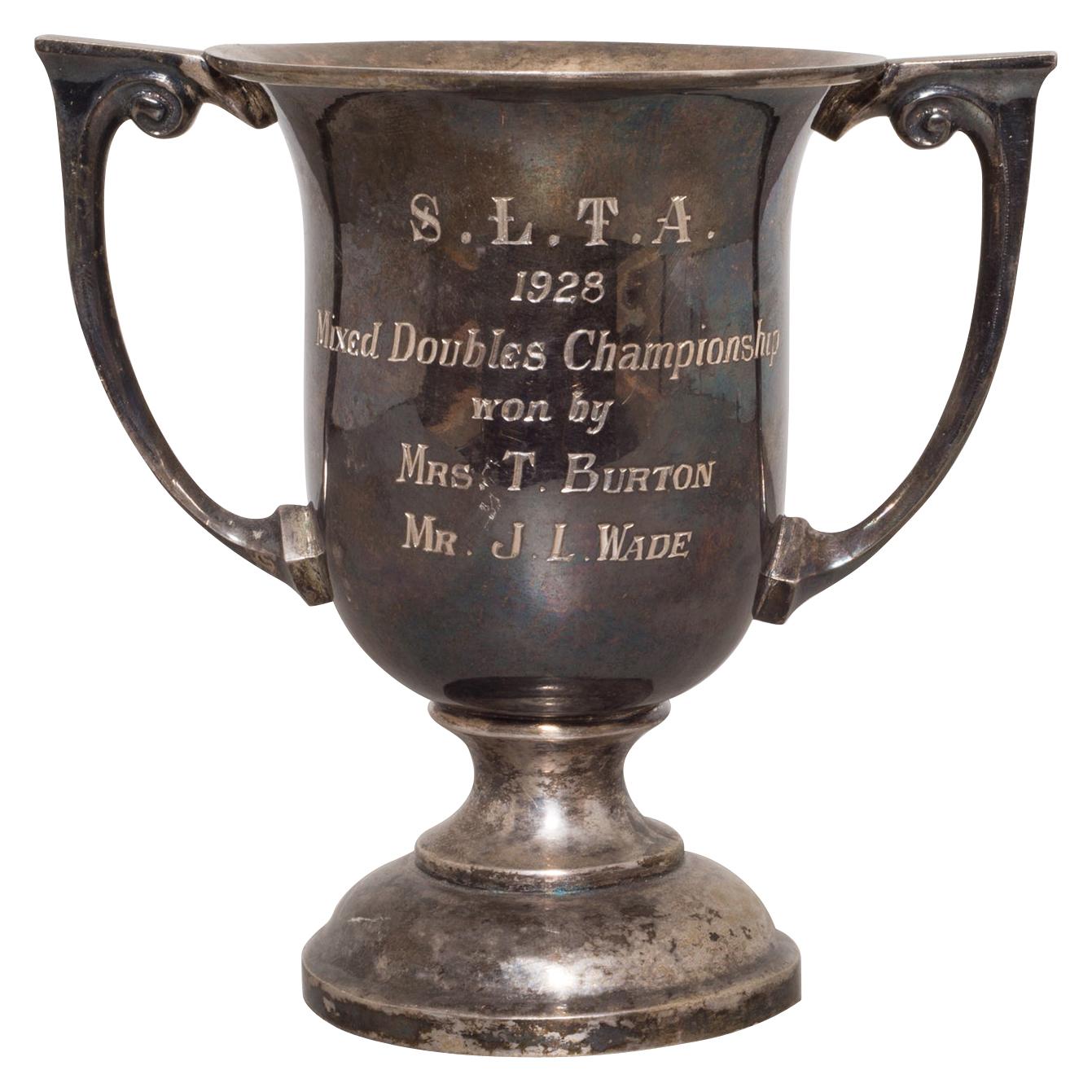 Coupe De Trophée Tennis ART NOUVEAU 1919 - Sherwood Field Club - Silverplate - Vintage