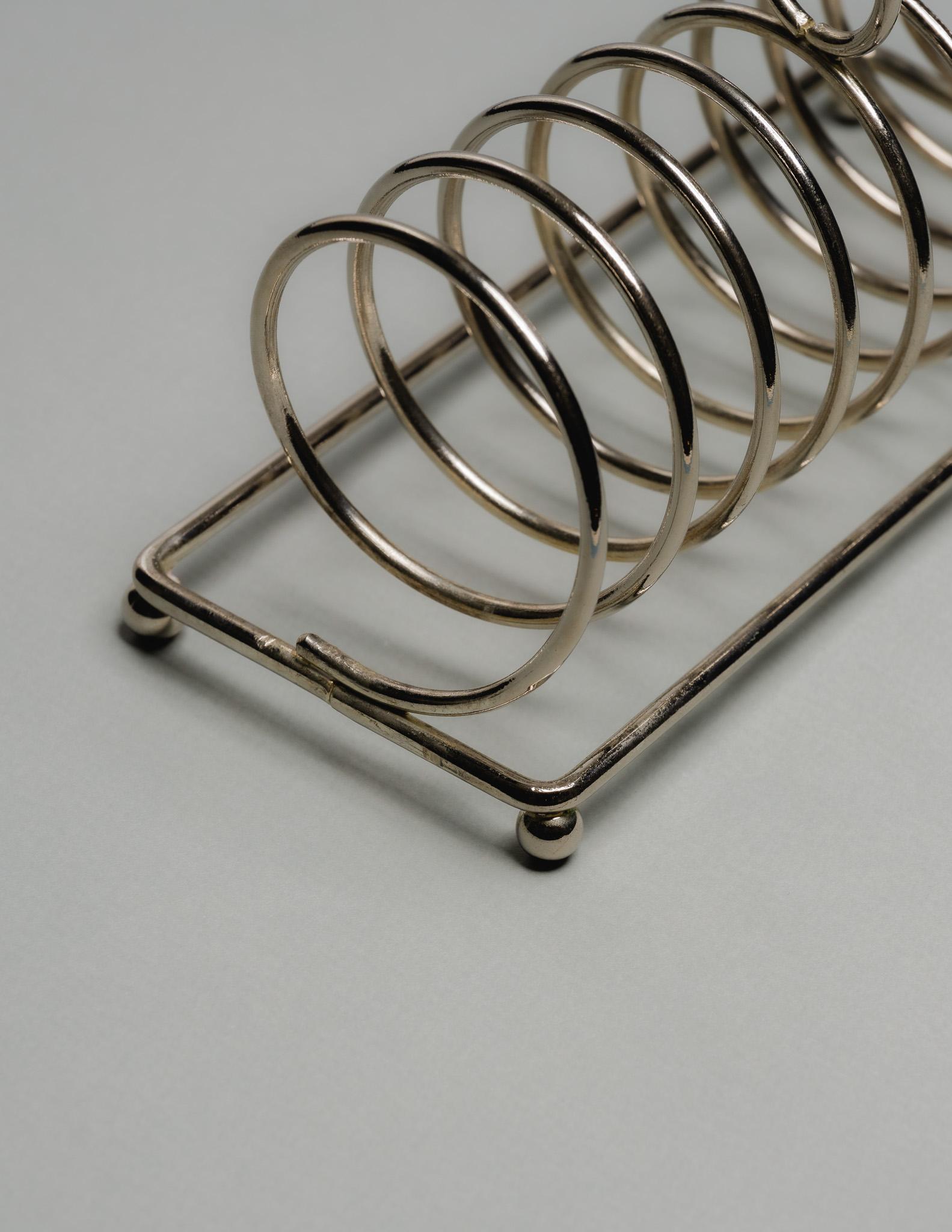 European Silver-Plated Toast Rack, 1930s For Sale