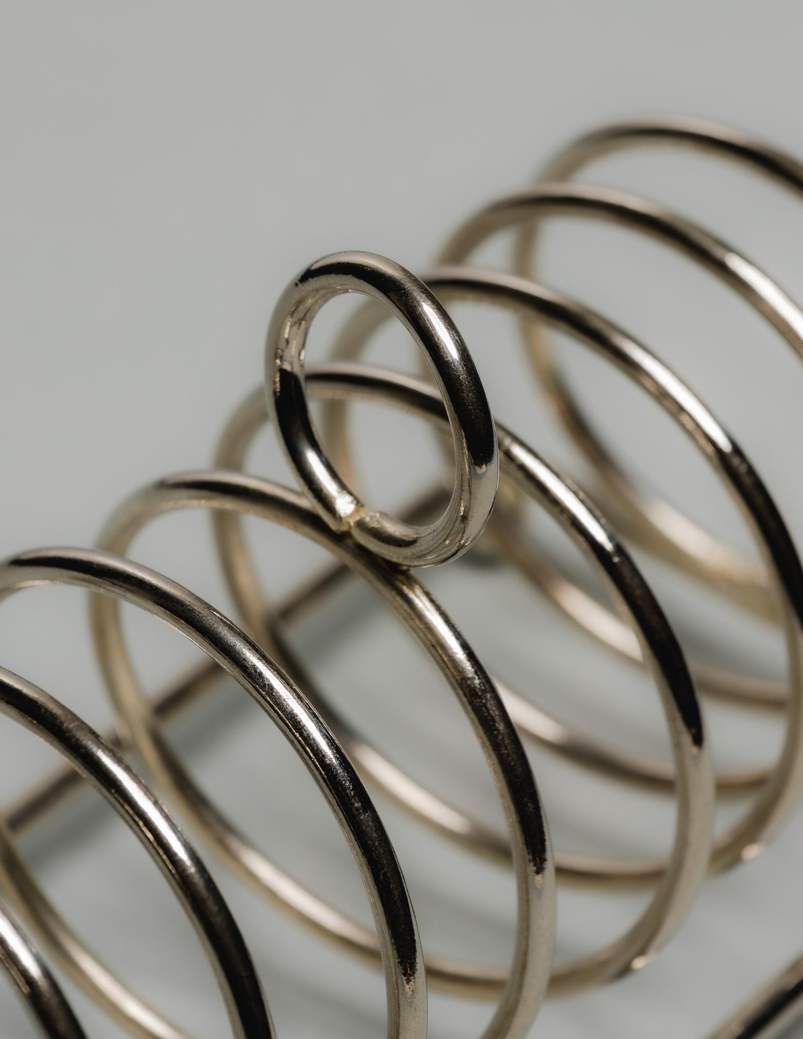 Silver-Plated Toast Rack, 1930s In Good Condition For Sale In PARIS, FR