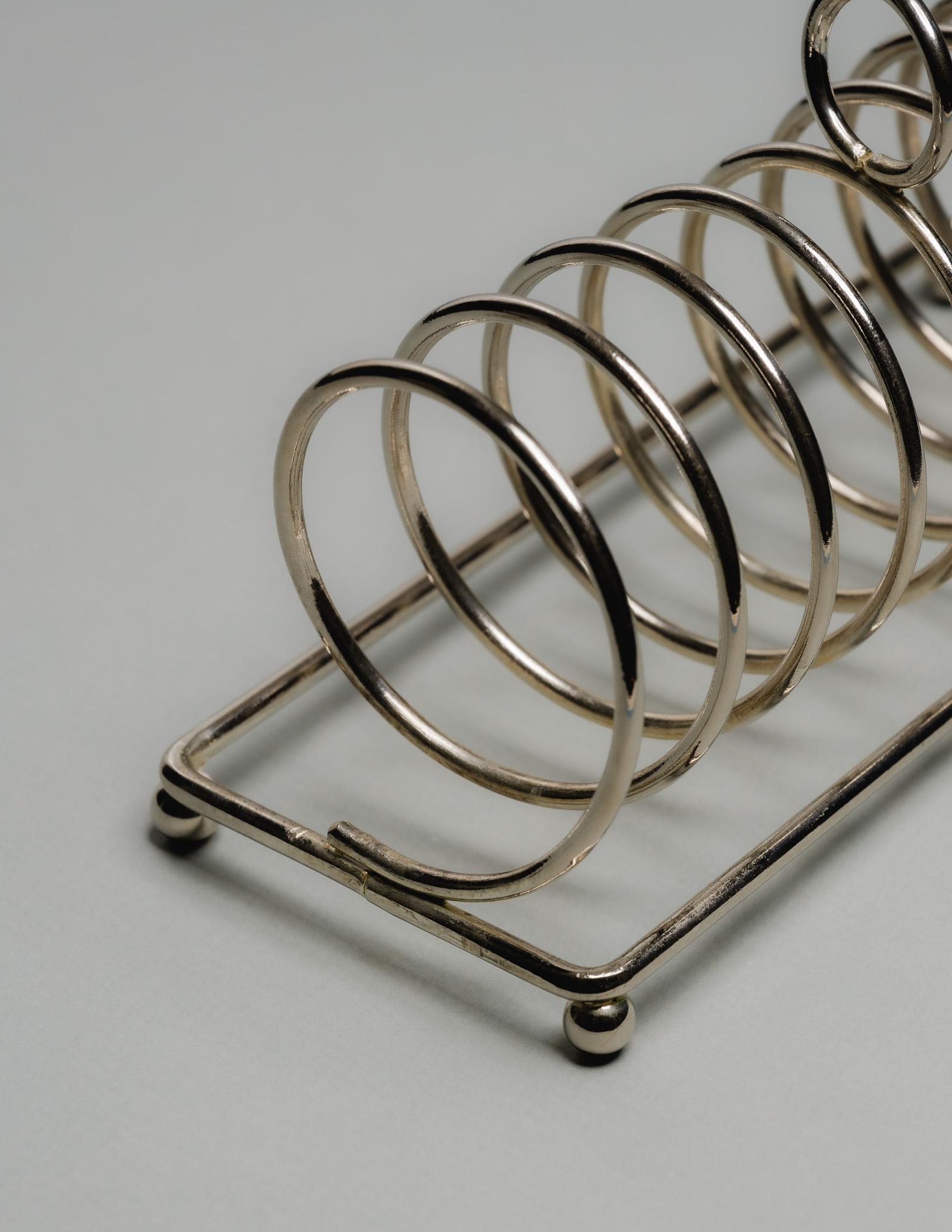 20th Century Silver-Plated Toast Rack, 1930s For Sale