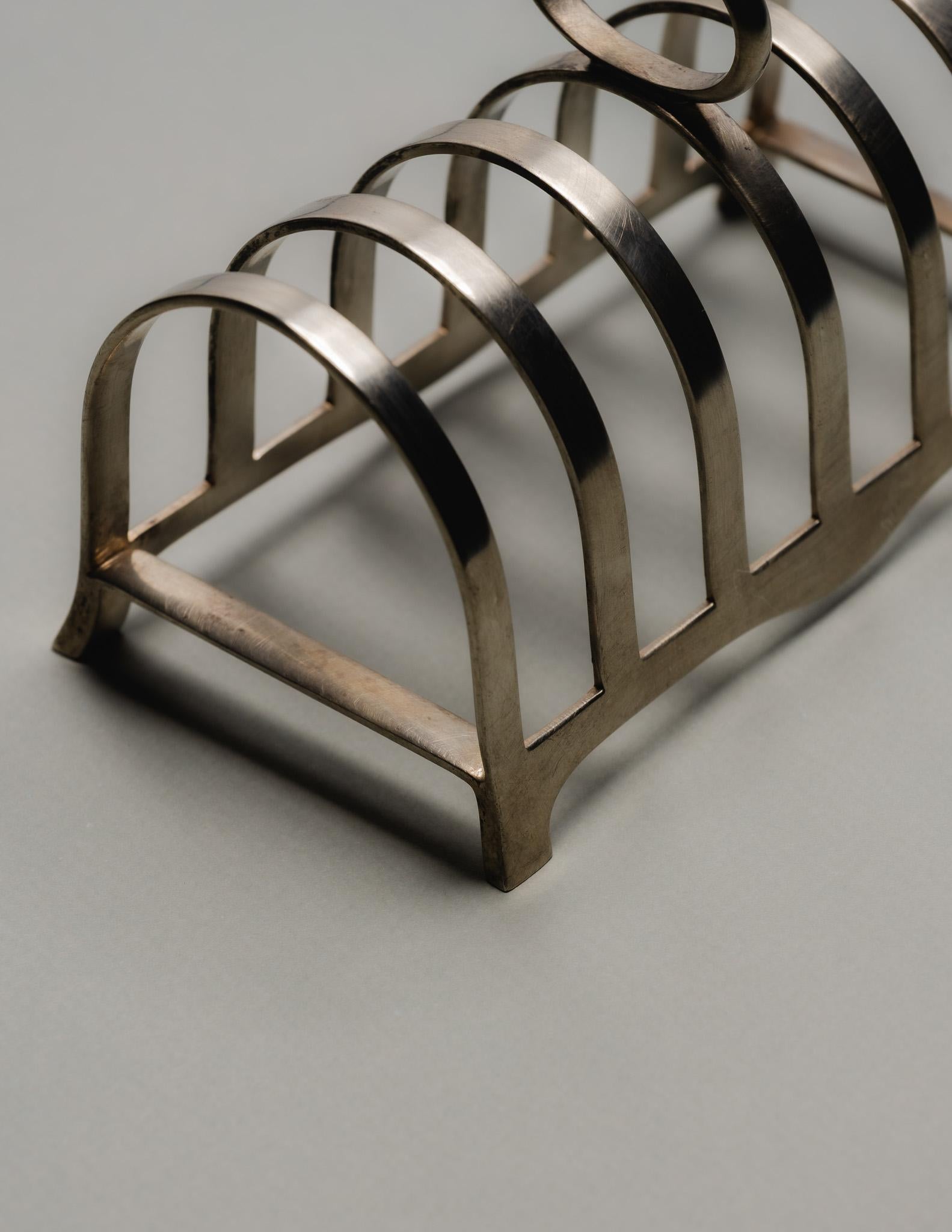 20th Century Silver-Plated Toast Rack, 1950s For Sale