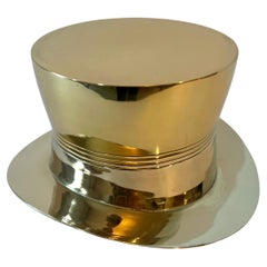 Used Silver Plated Top Hat Wine Coaster