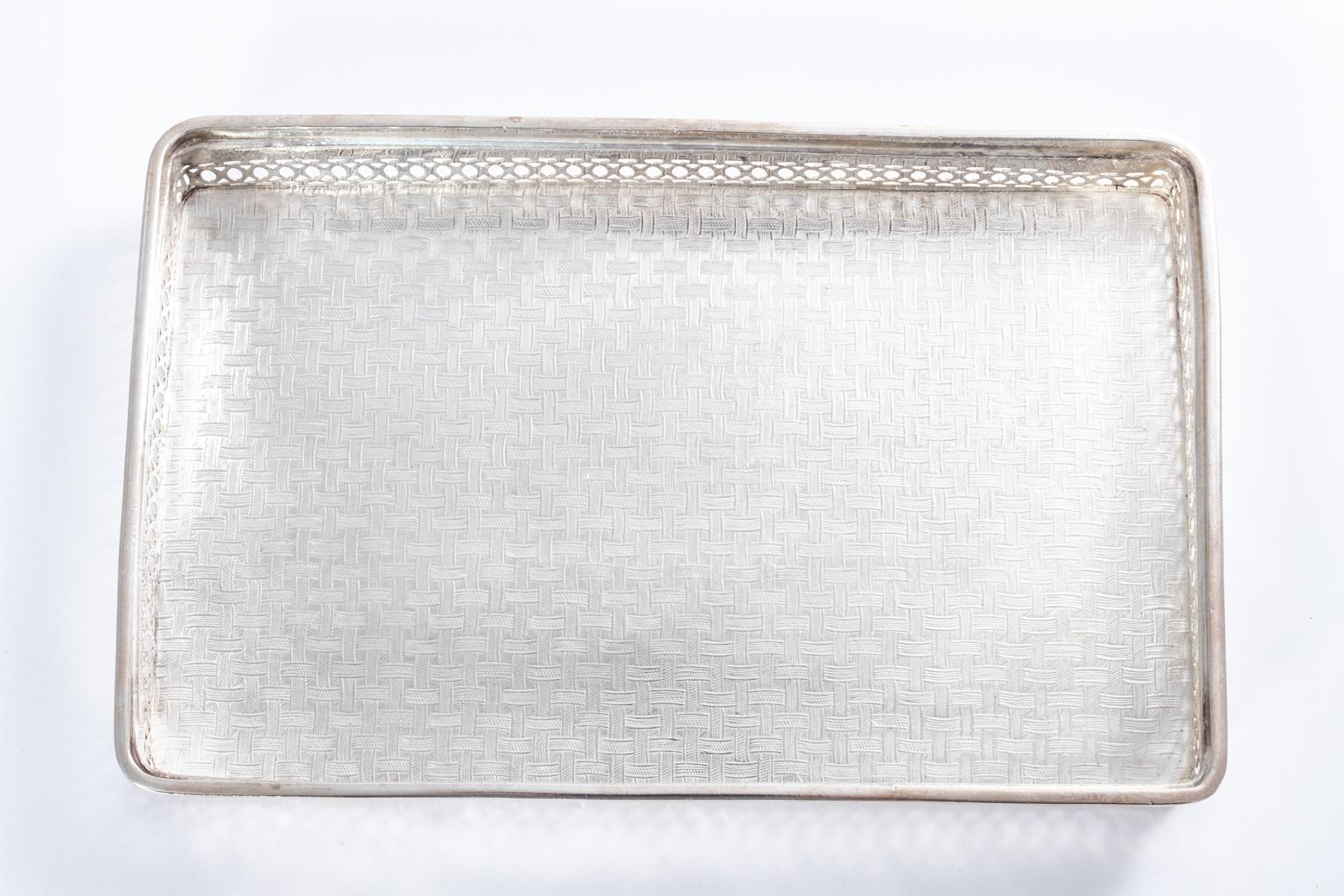 Versilbertes Tablett von British Airways 4