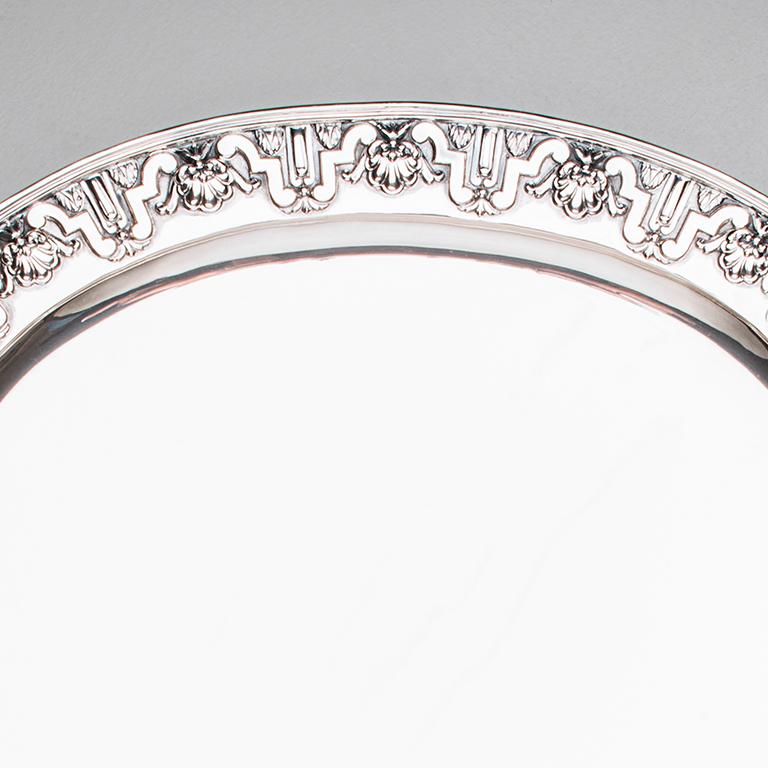 Bandeja plateada, Made in Italy Hecho a mano en venta