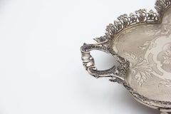Silver plated tray with grate