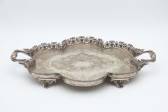 Silver plated tray with grate