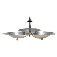 Silver-Plated Triple Leaf Server, 1950s
