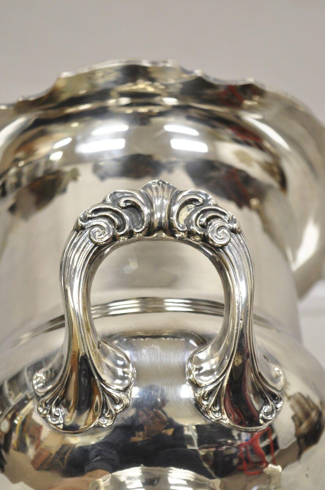 Silver Plated Trophy Cup Victorian Style Champagne Chiller Wine Ice Bucket In Good Condition In Philadelphia, PA
