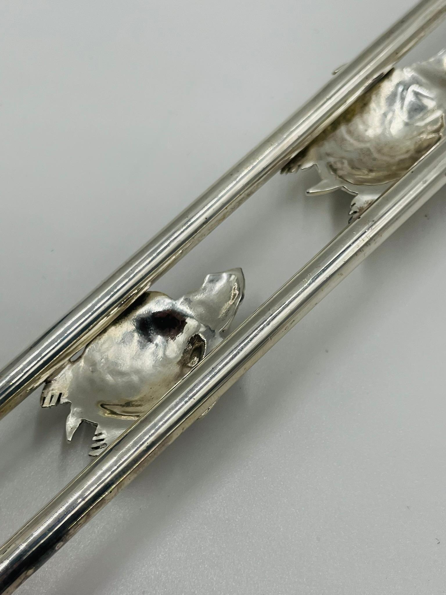 Utensili da portata con motivo a tartaruga placcati in argento di Emilia Castillo, Messicano moderno in vendita 3