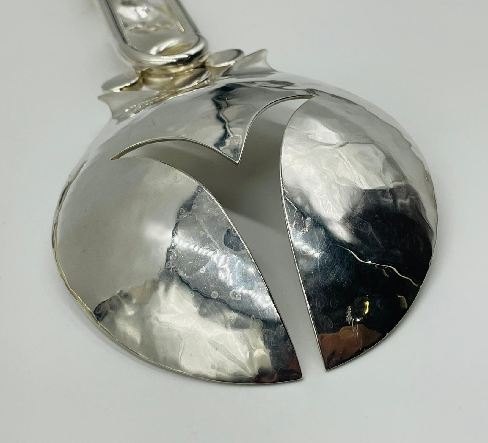 Utensili da portata con motivo a tartaruga placcati in argento di Emilia Castillo, Messicano moderno in vendita 5