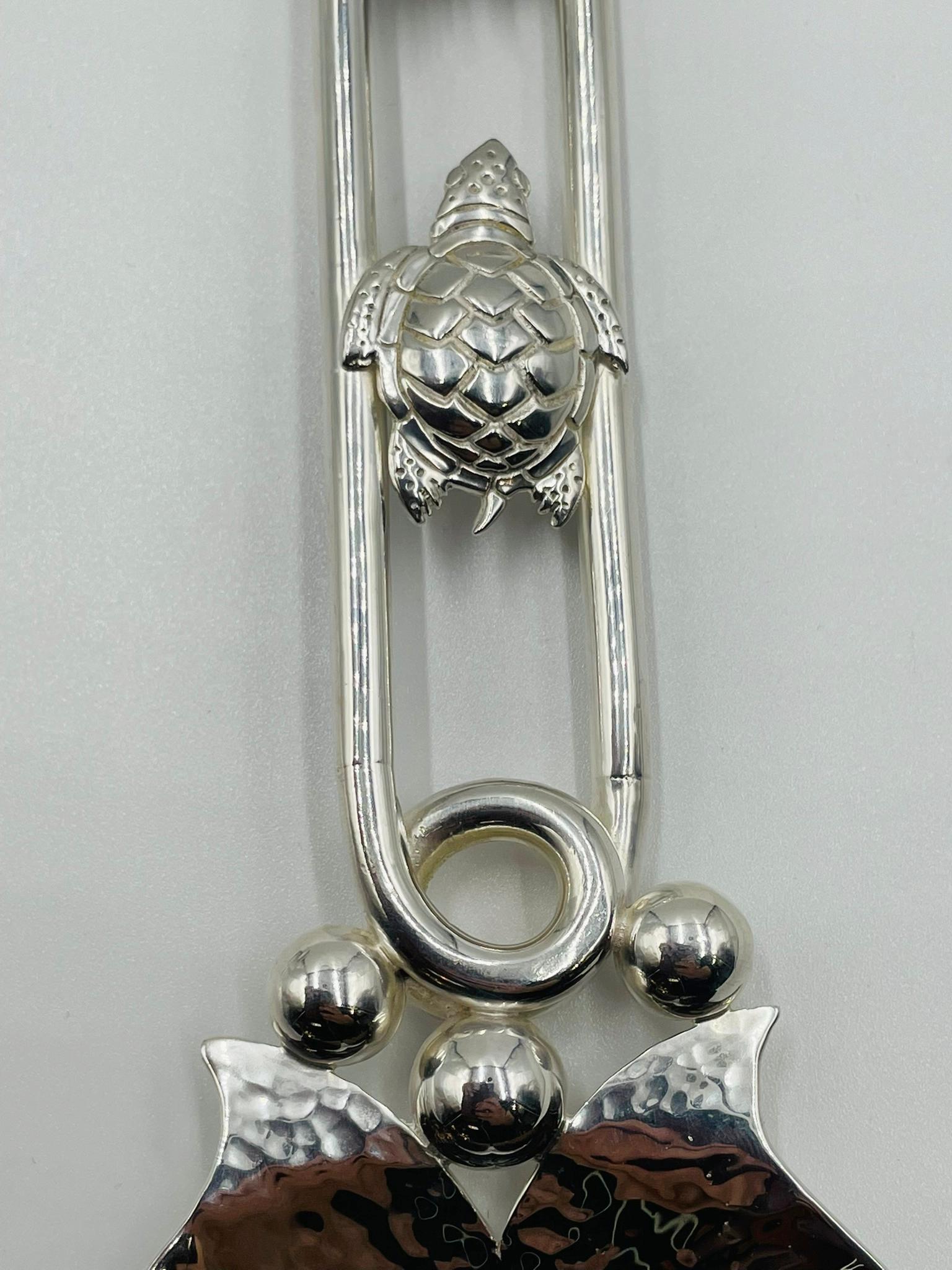 Utensili da portata con motivo a tartaruga placcati in argento di Emilia Castillo, Messicano moderno in vendita 7