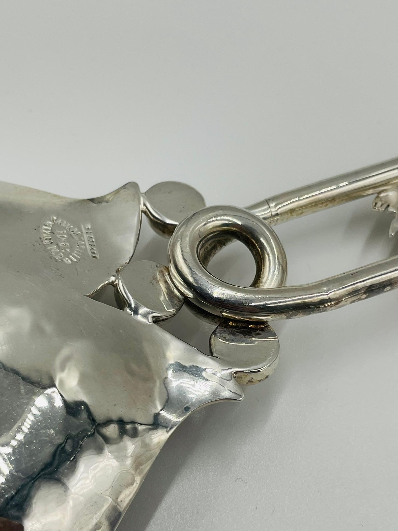 Utensili da portata con motivo a tartaruga placcati in argento di Emilia Castillo, Messicano moderno in vendita 1