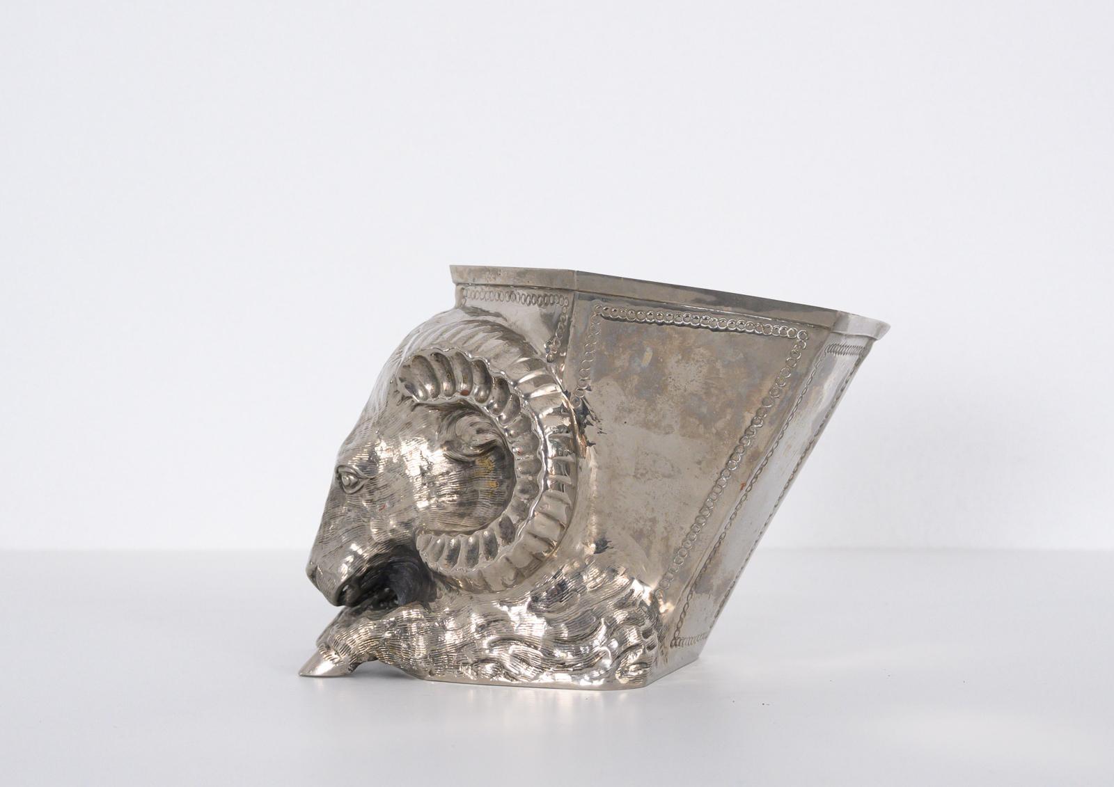 Italian Silver Plated Vase by Gabriella Crespi