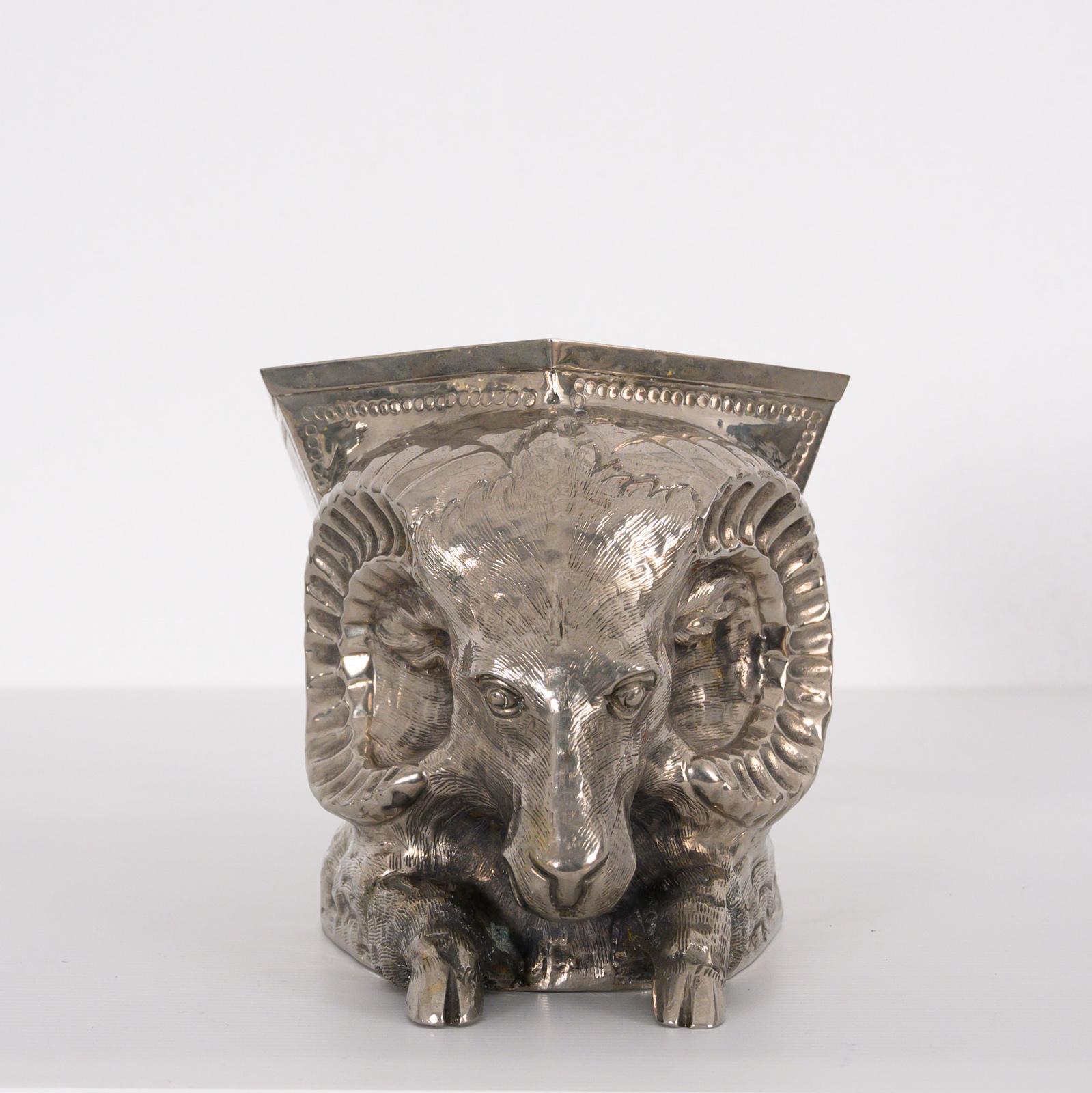 Late 20th Century Silver Plated Vase by Gabriella Crespi