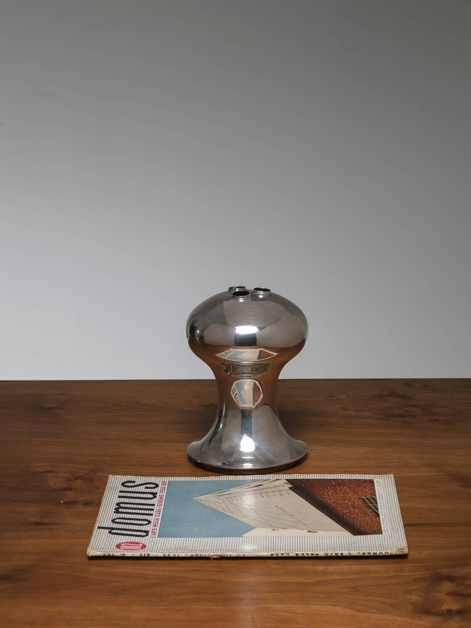 Italian Silver Plated Vase by Lino Sabattini